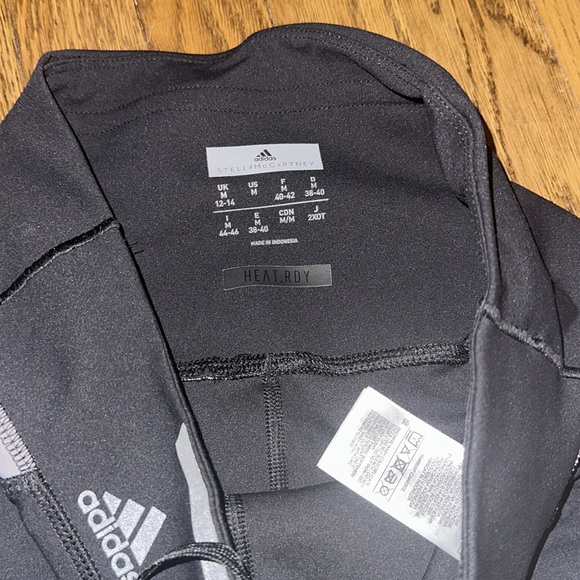 Adidas Stella McCartney black and white bike shorts with pocket M - Picture 3 of 8